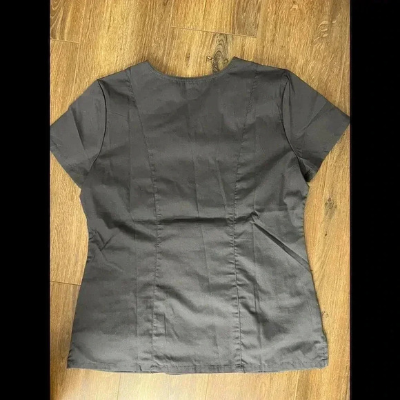 Dickies EDS Signature Women's V-Neck Scrub Top Size Medium Gray - Picture 4 of 4